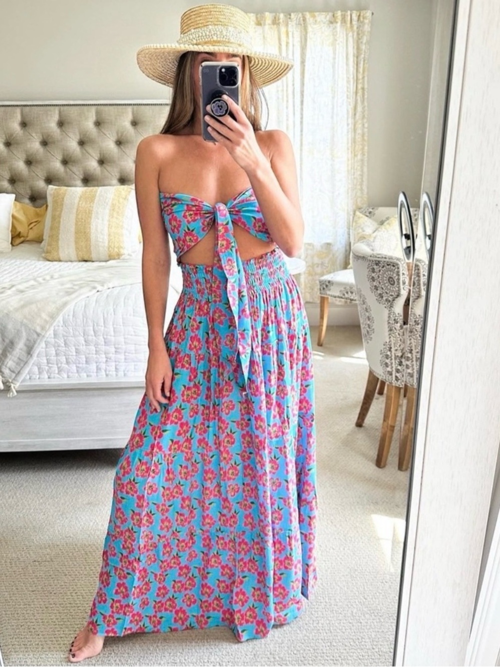 Tiare Hawaii Strapless floral dress